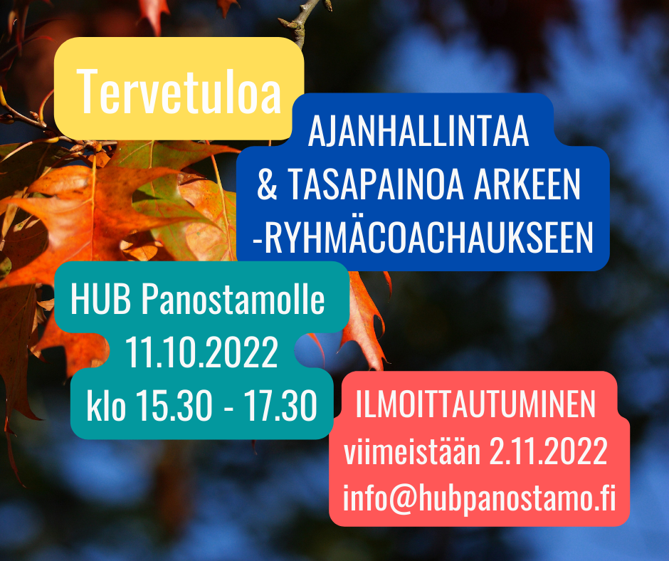 Ajanhallintaa & tasapainoa arkeen -ryhmäcouchaus