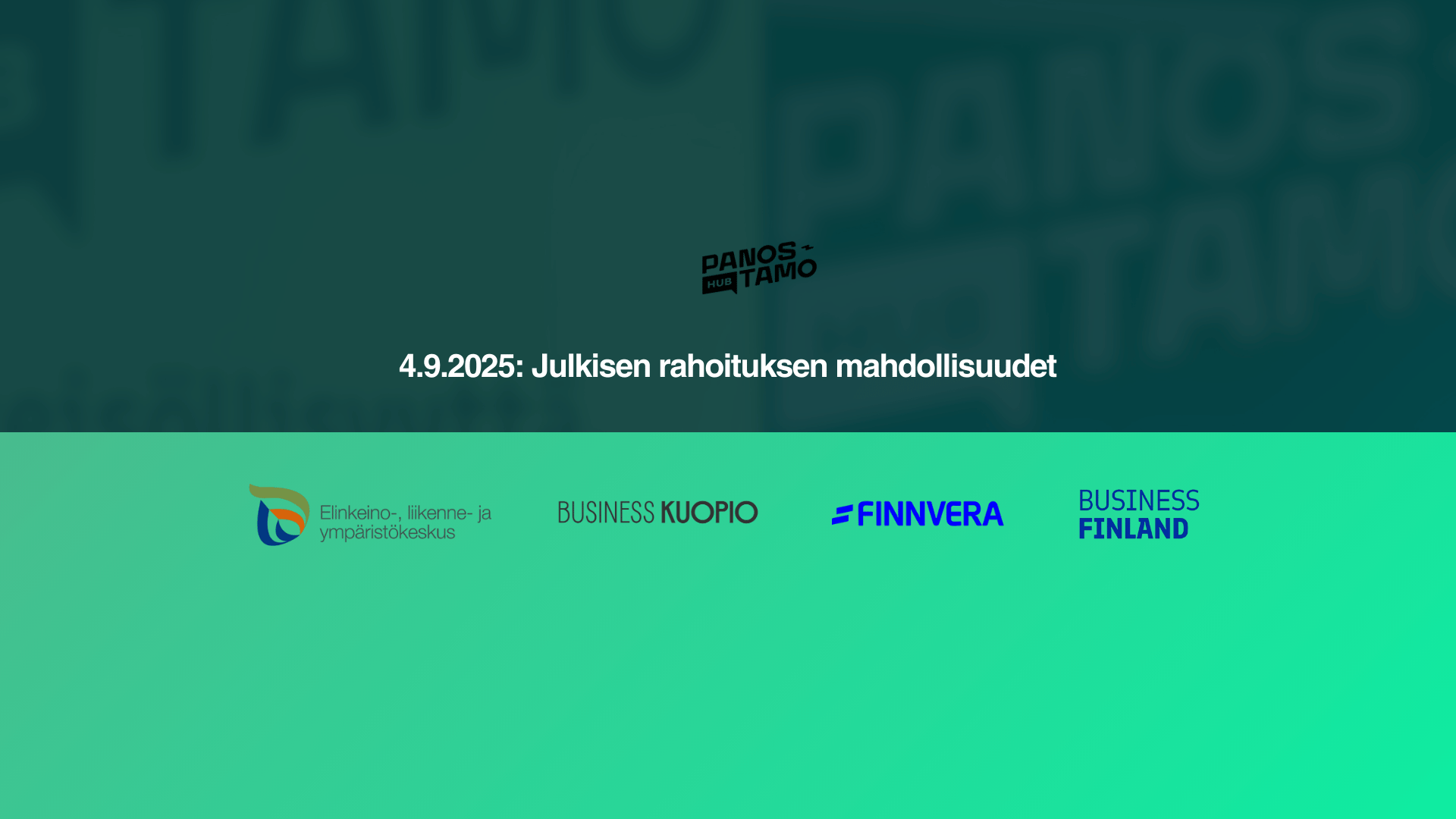 Julkisen rahoituksen mahdollisuudet