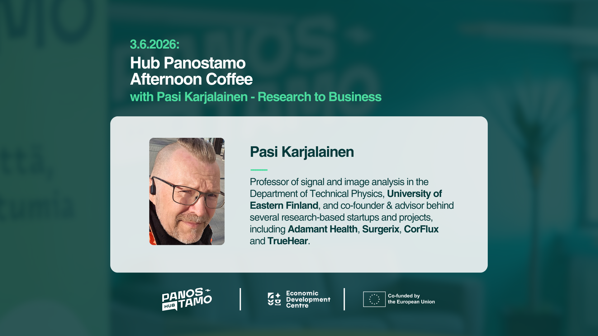 Hub Panostamo Afternoon Coffee with Pasi Karjalainen